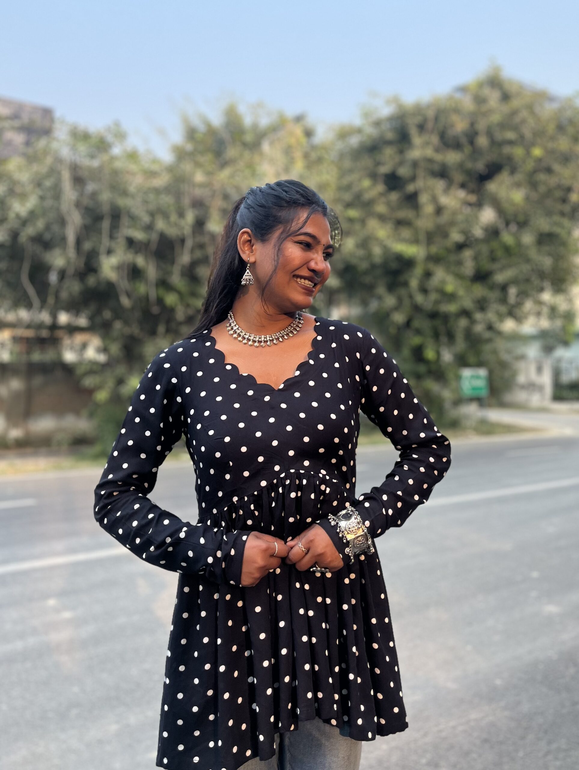 Madhubala Polka- Dot Kurti - Image 4