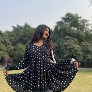 Madhubala Polka- Dot Kurti